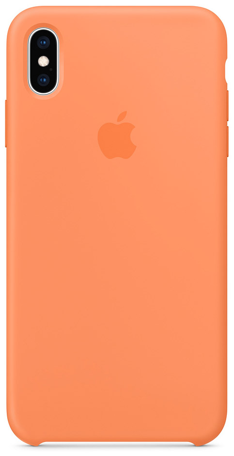 Чехол Silicone Case качество Lux для iPhone Xs Max папайя в Тюмени